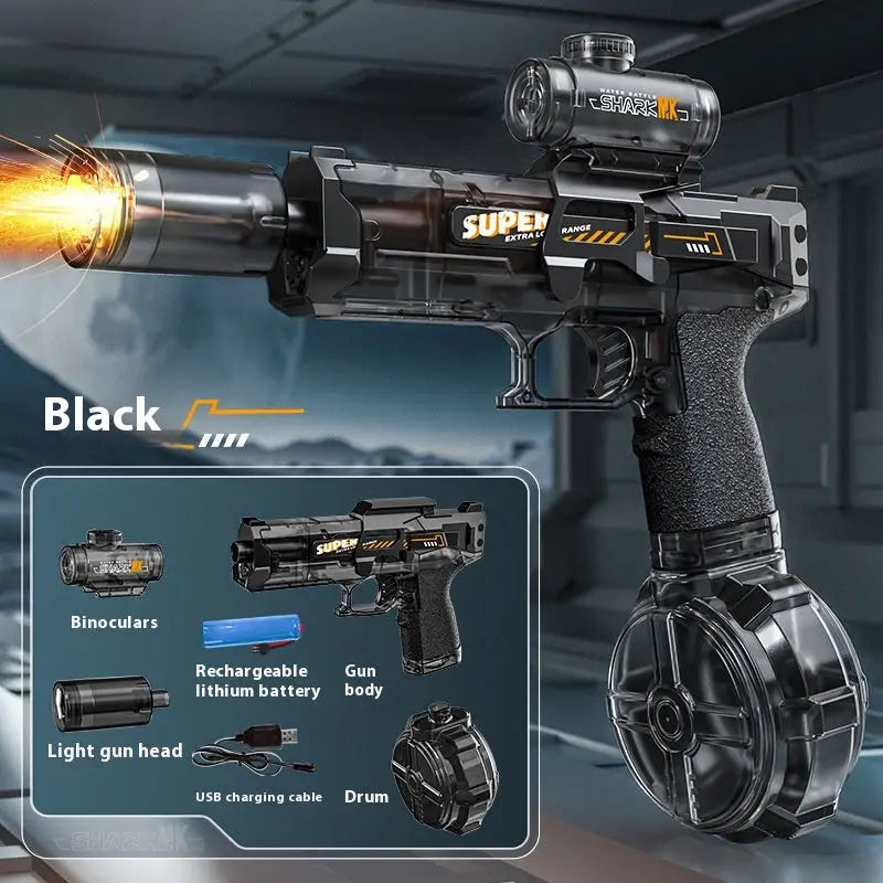 Rechargeable LED Water Blaster with Recoil Zyvraxen