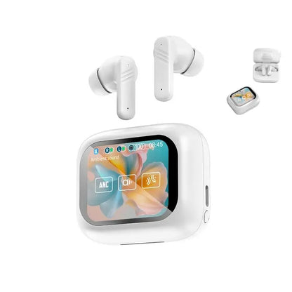 Sleek Touch-Control Bluetooth Earbuds with Smart Charging Case - Aquatic Series Zyvraxen
