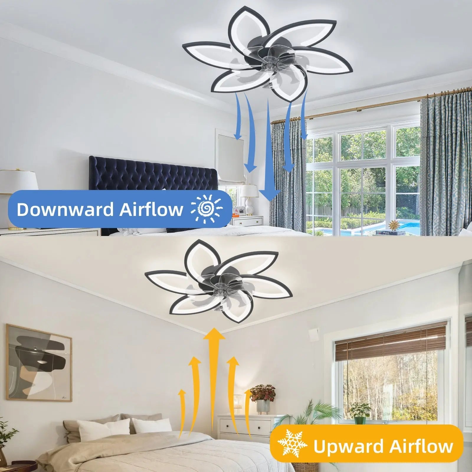 Acrylic Crafted Ceiling Fan with LED Lighting and Remote Control zyvraxen