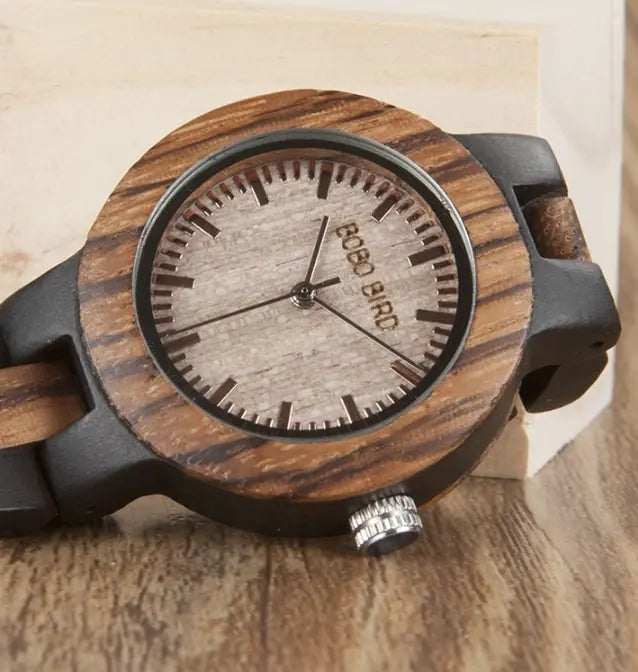 Elegant Duo Timepieces - Wooden Pair zyvraxen