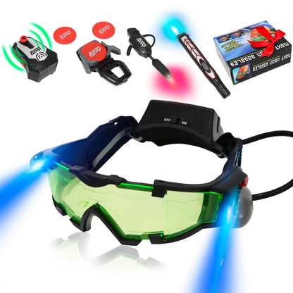 Children's Night Vision Spy Kit: 5-Piece Set with Mission Gear Zyvraxen