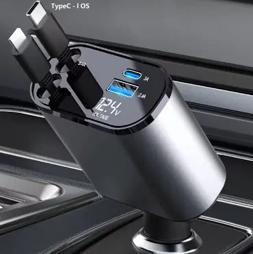 USB-C Retractable Car Charger Moretech
