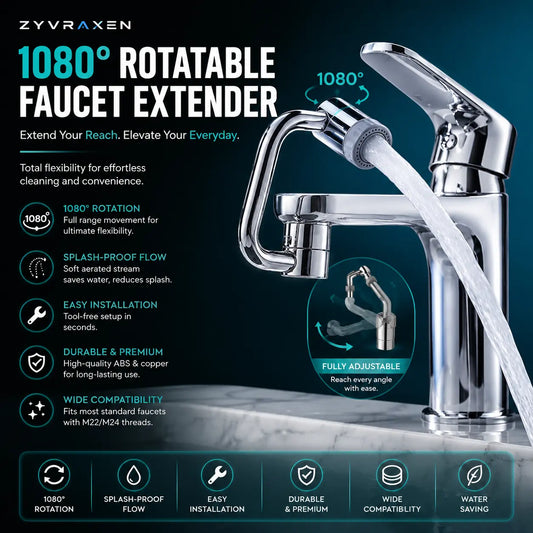 1080° Rotatable Faucet Extender Moretech