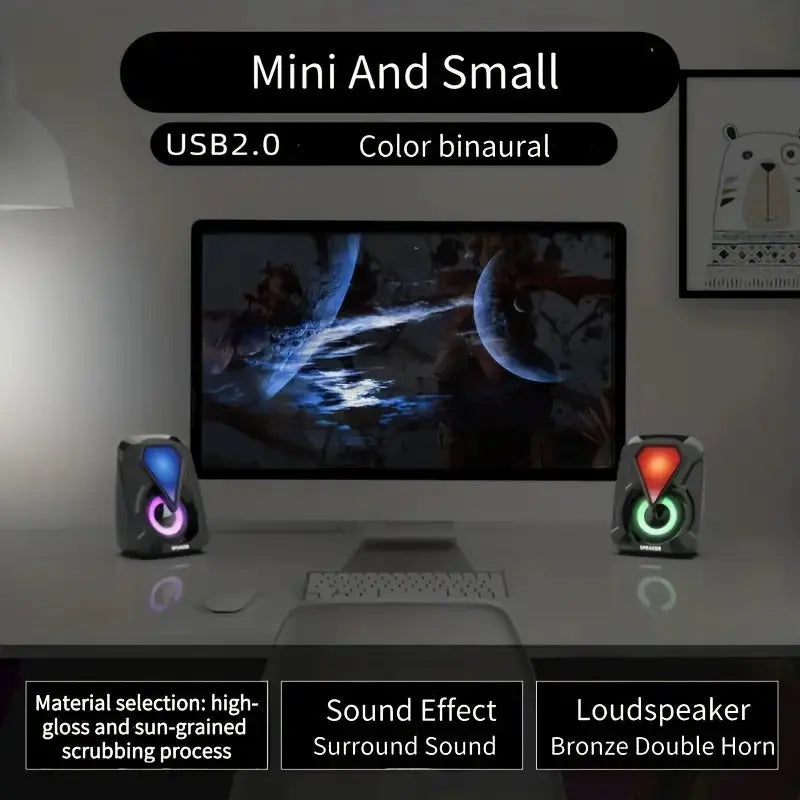 Refined 3W Desktop Stereo Speakers with Enhanced Bass zyvraxen