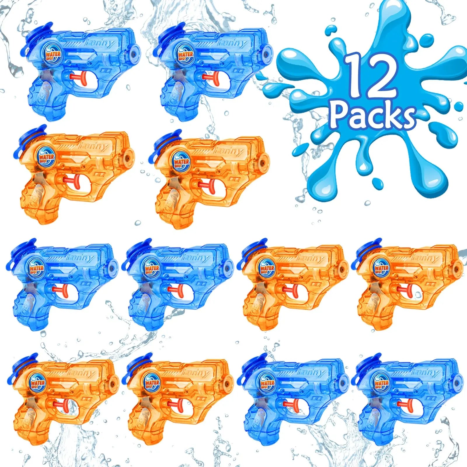 Junior Aqua Blasters: 12-Pack Mini Water Soakers for Kids Zyvraxen