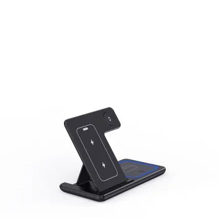 3 In 1 LED Fast Wireless Charger Stand Foldable Charging Station zyvraxen