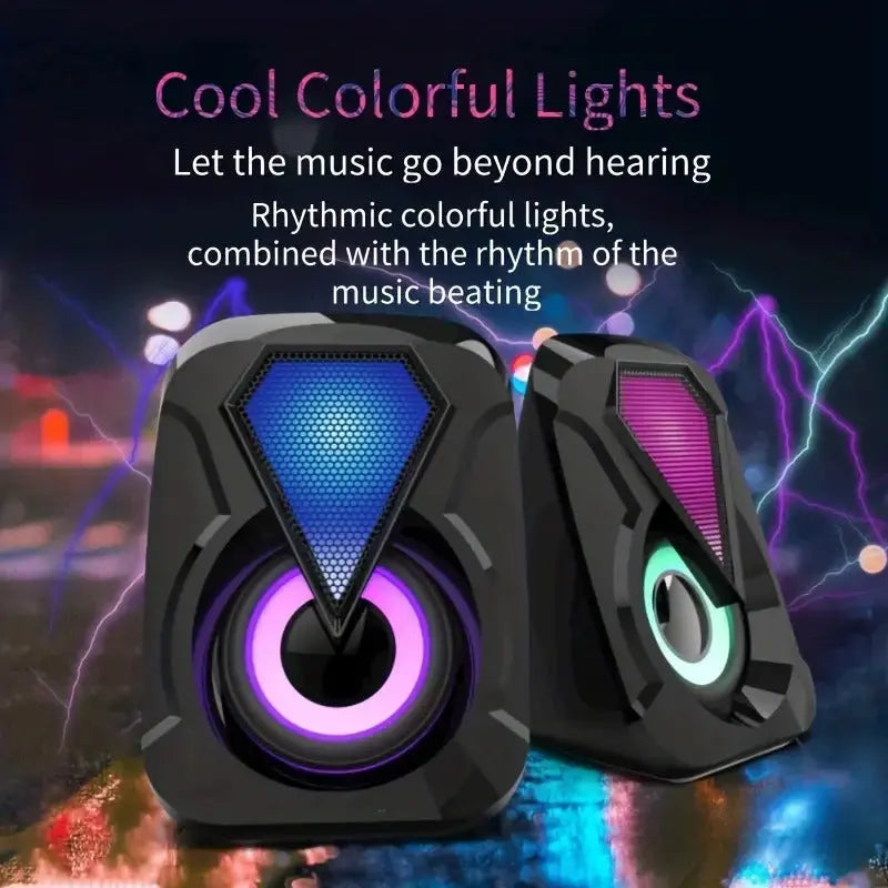 Refined 3W Desktop Stereo Speakers with Enhanced Bass zyvraxen