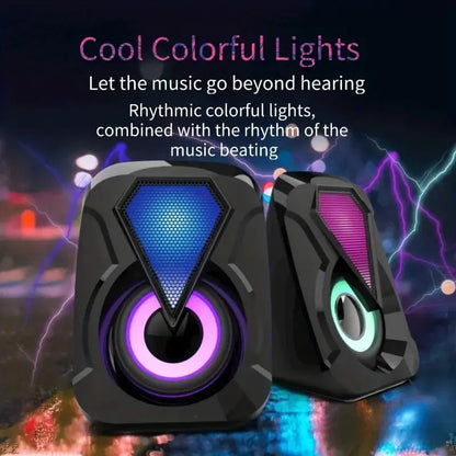 Refined 3W Desktop Stereo Speakers with Enhanced Bass zyvraxen