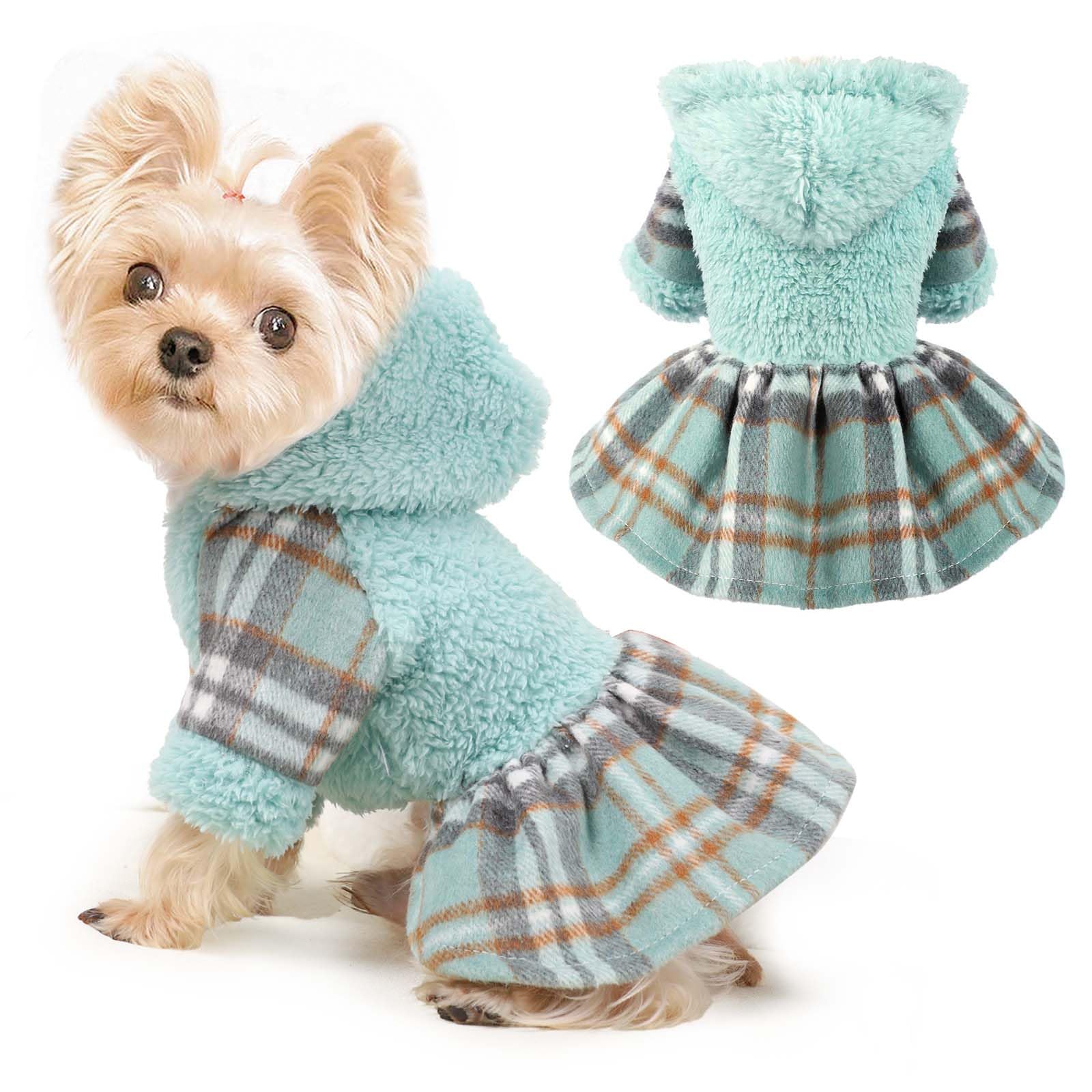 Dog Hoodie Dog Sweater Dog Clothes for Small Dogs Boy Girl Pet Hoodies for Dogs Coats Spring Dog Sweatshirt for Chihuahua Yorkie Cat Sweater Dog Costumes XS Green Zyvraxen