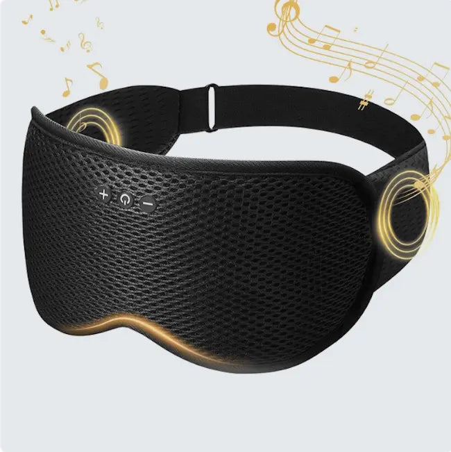 Bluetooth Ergonomic Sleep Mask with Large Eye Cavities zyvraxen