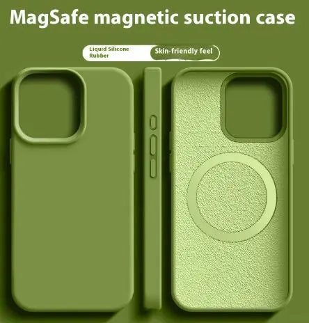 Magnetic Liquid Silicone  Magsafe Case For iPhone zyvraxen