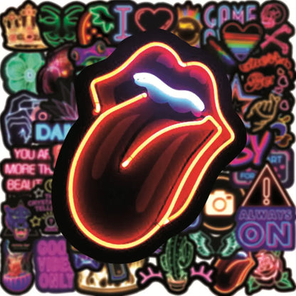 Waterproof Neon Cartoon Stickers Zyvraxen