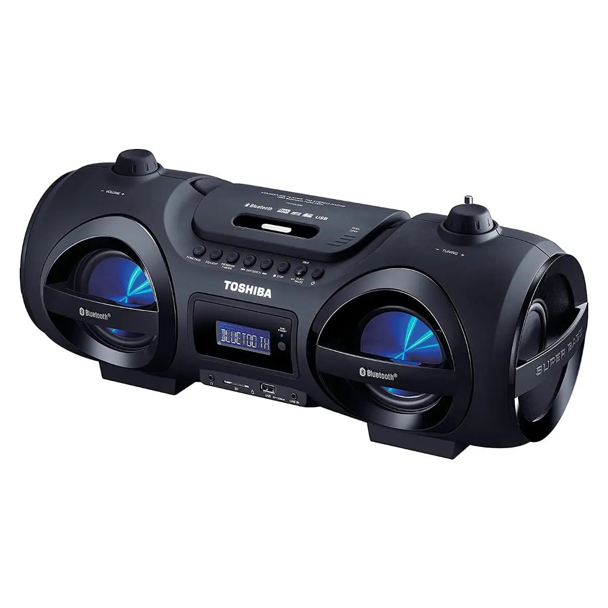 Toshiba Portable Bluetooth CD Boombox: FM Radio, LED Display & Remote Zyvraxen