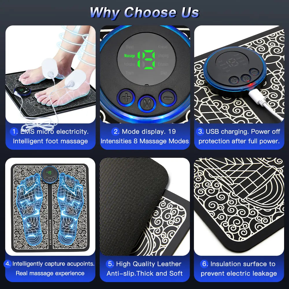 Rechargeable Foot Massage Pad Moretech