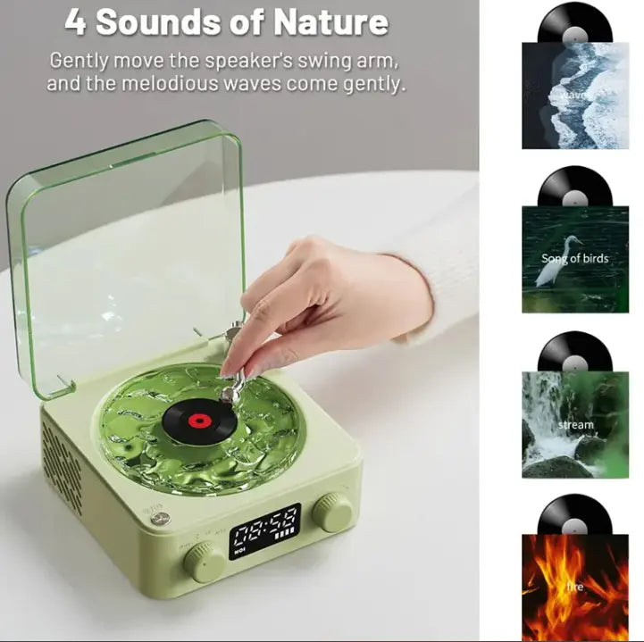 Bluetooth Retro Turntable Speaker with RGB Lights zyvraxen