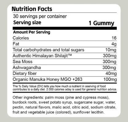Shilajit 3-in-1 Gummies for Men Moretech