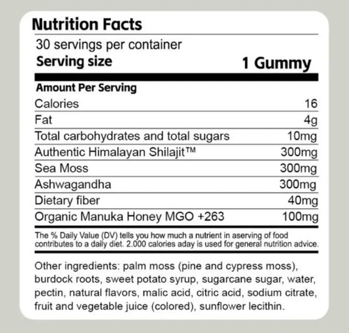 Shilajit 3-in-1 Gummies for Men Moretech