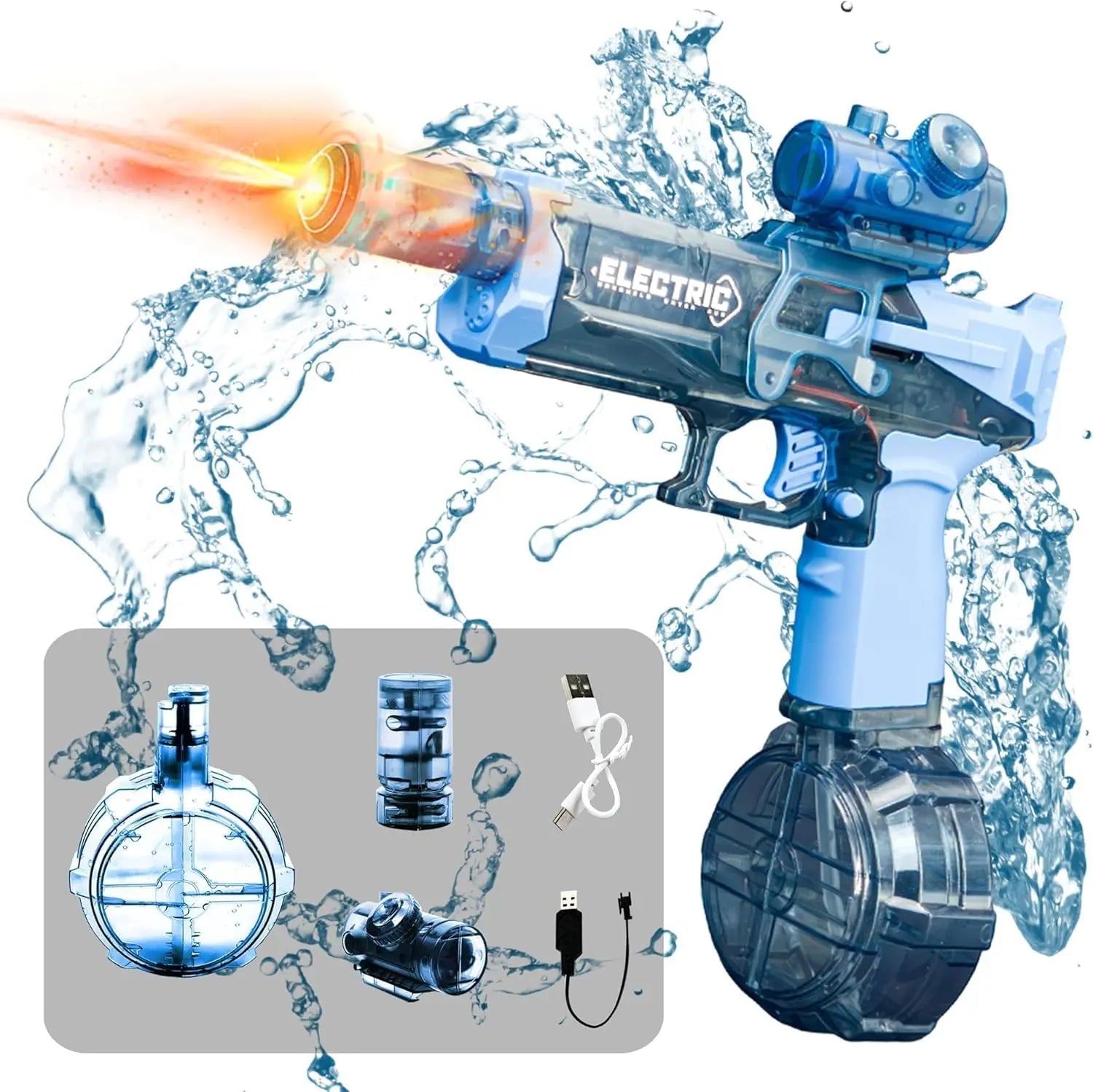 Elite Combat Hydro Blaster with LED Muzzle & High-Capacity Tank Zyvraxen