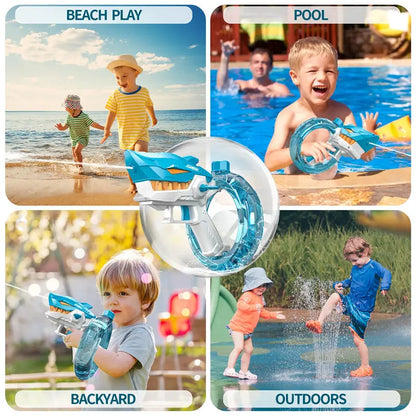 Shark Blast Electric Water Gun: High-Capacity Automatic Soaker Zyvraxen