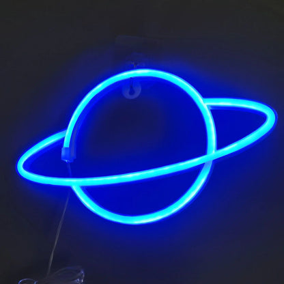 Neon Planet LED Alien Light for Room or Bar Decor Zyvraxen