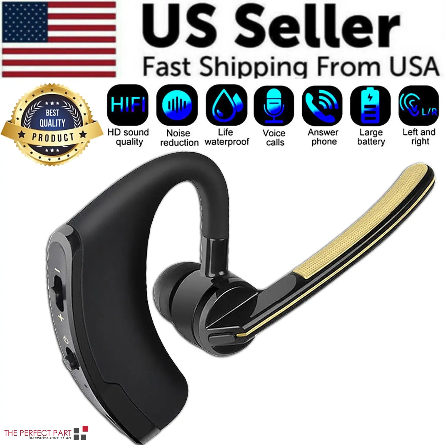 Bluetooth Earpiece Wireless Headset Noise Cancelling Headphones Driver Trucker zyvraxen