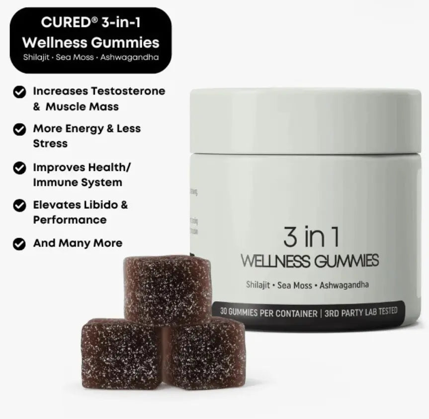 Shilajit 3-in-1 Gummies for Men Moretech