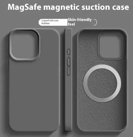 Magnetic Liquid Silicone  Magsafe Case For iPhone zyvraxen
