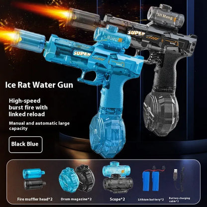 Rechargeable LED Water Blaster with Recoil Zyvraxen