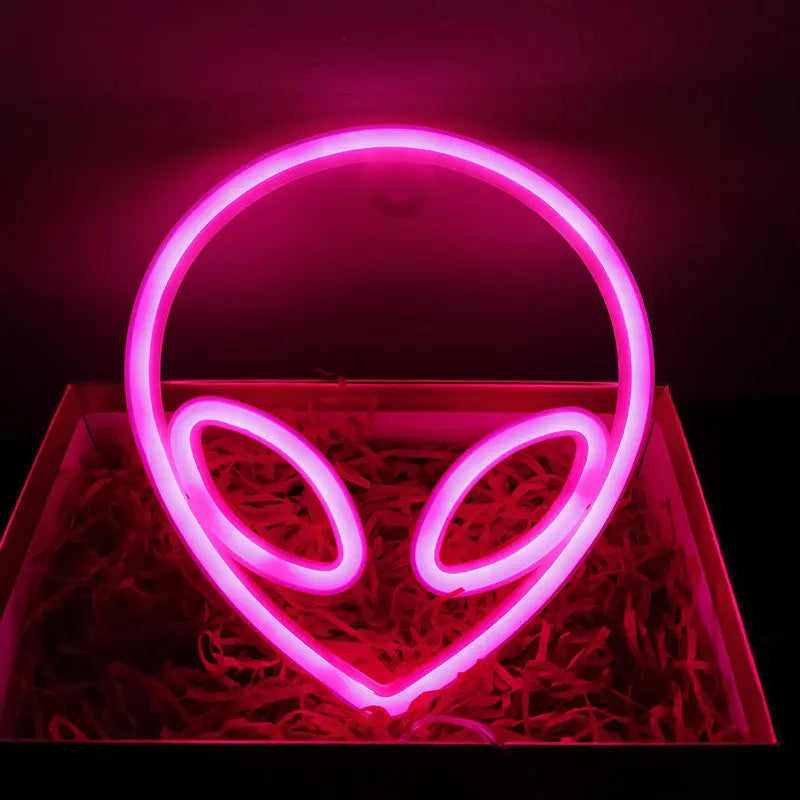 Neon Planet LED Alien Light for Room or Bar Decor Zyvraxen