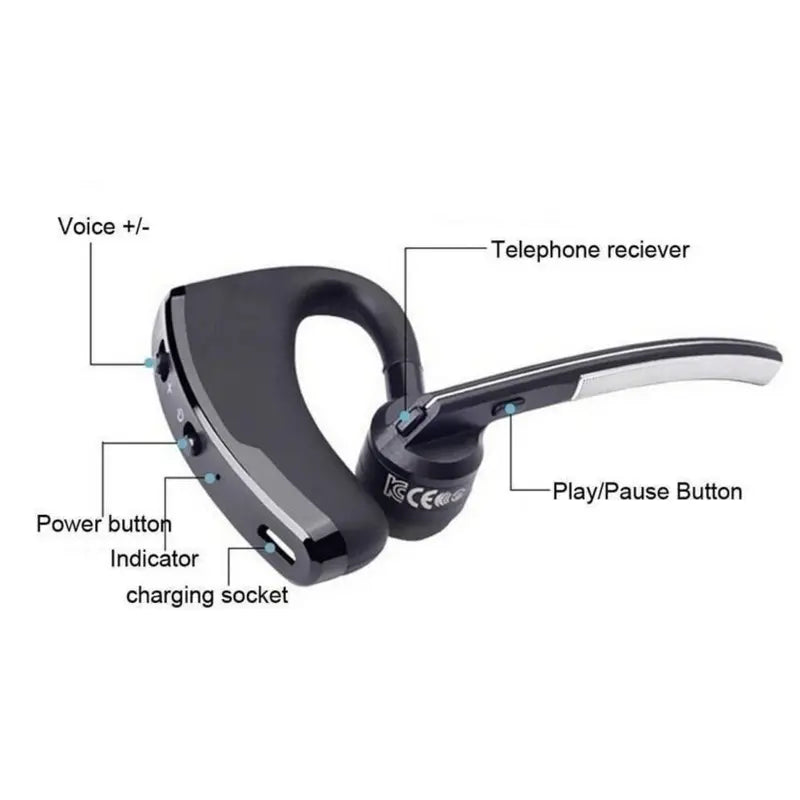 Bluetooth Earpiece Wireless Headset Noise Cancelling Headphones Driver Trucker zyvraxen