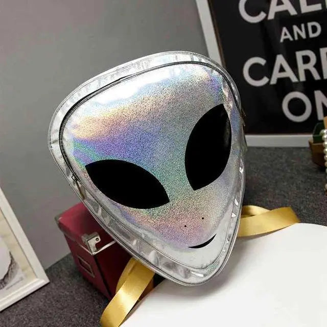 2018 Custom Laser Reflective Colorful Alien Backpack Zyvraxen