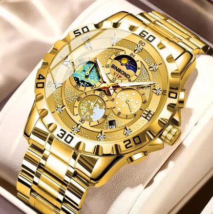 Elegant Quartz Precision Watch – Waterproof, Three-Pin Timepiece zyvraxen