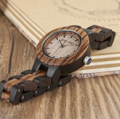 Elegant Duo Timepieces - Wooden Pair zyvraxen