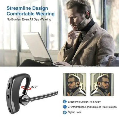 Bluetooth Earpiece Wireless Headset Noise Cancelling Headphones Driver Trucker zyvraxen