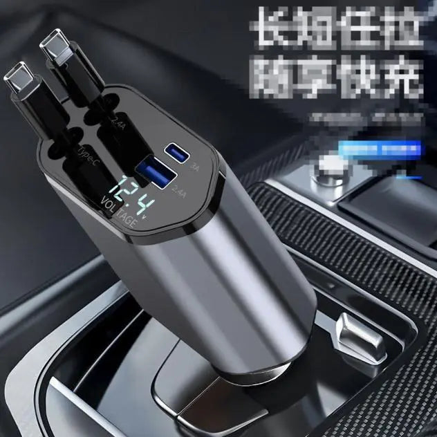 USB-C Retractable Car Charger Moretech