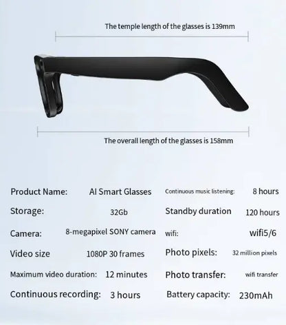AI Camera Smart Glasses zyvraxen