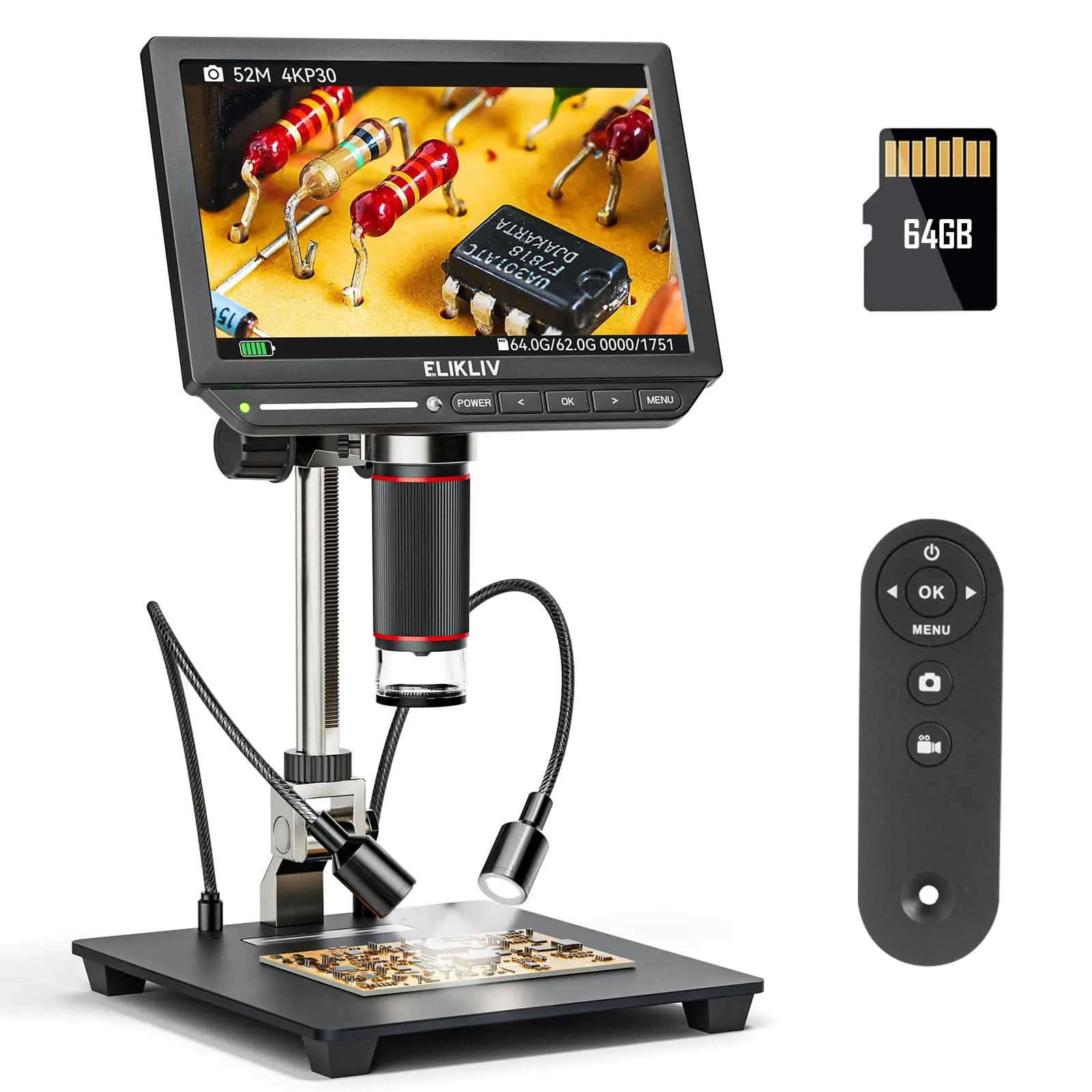 Elikliv EM4K Ultra HD Coin Microscope Zyvraxen