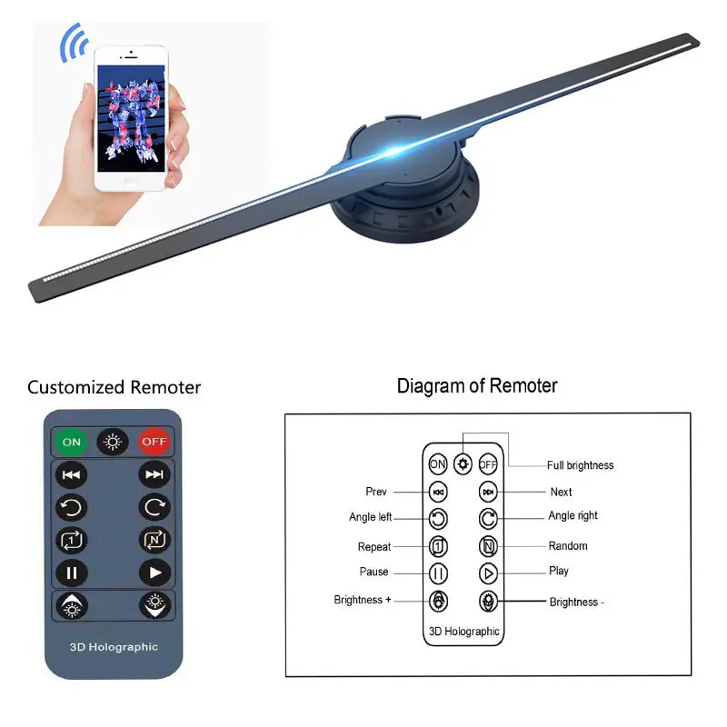 3D Visual Holograph Promotional Display zyvraxen