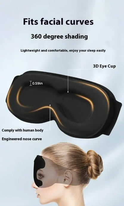 Bluetooth Ergonomic Sleep Mask with Large Eye Cavities zyvraxen