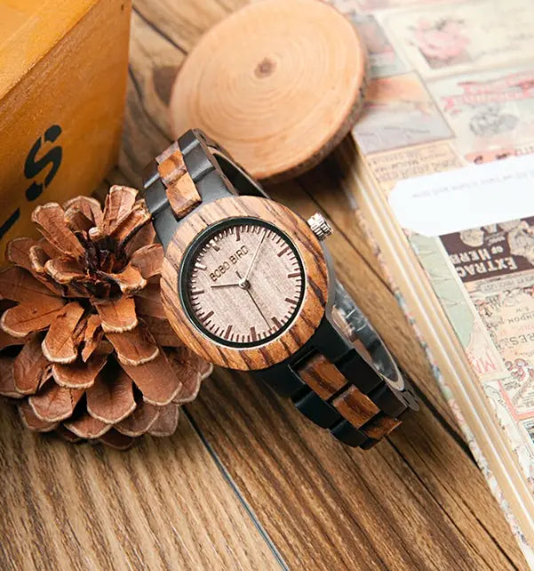 Elegant Duo Timepieces - Wooden Pair zyvraxen