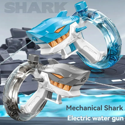 Shark Blast Electric Water Gun: High-Capacity Automatic Soaker Zyvraxen
