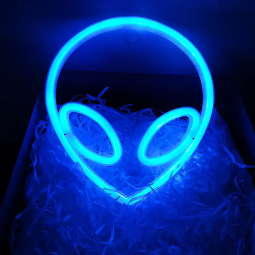 Neon Planet LED Alien Light for Room or Bar Decor Zyvraxen