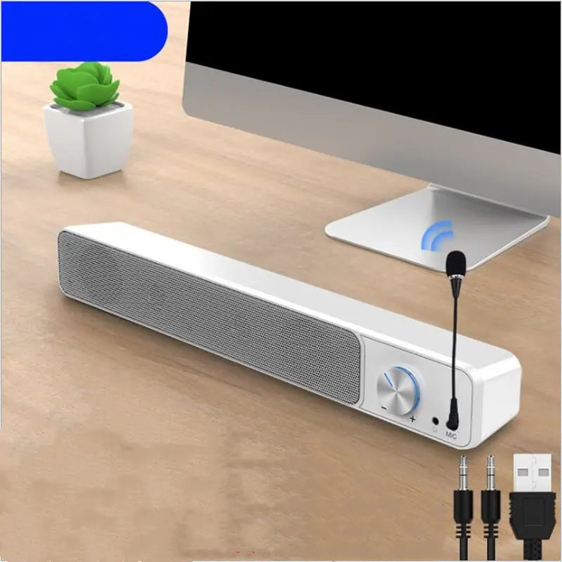 Sleek Stereo Desktop Speakers zyvraxen