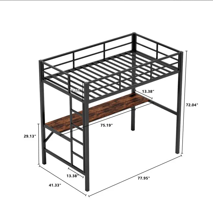 Sleek Space-Saver Loft Bed Zyvraxen