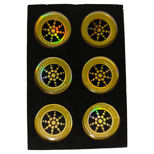 Elite EMF Neutralizing Stickers for Digital Gadgets (12 Pcs Gold) zyvraxen