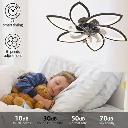 Acrylic Crafted Ceiling Fan with LED Lighting and Remote Control zyvraxen
