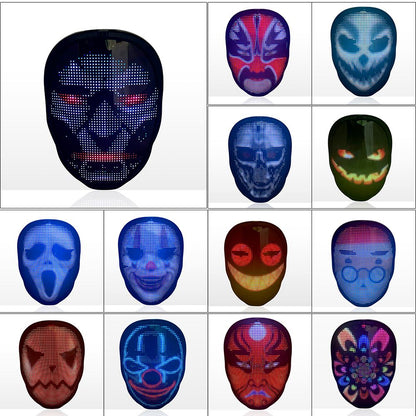 GlowSync LED Party Mask Zyvraxen