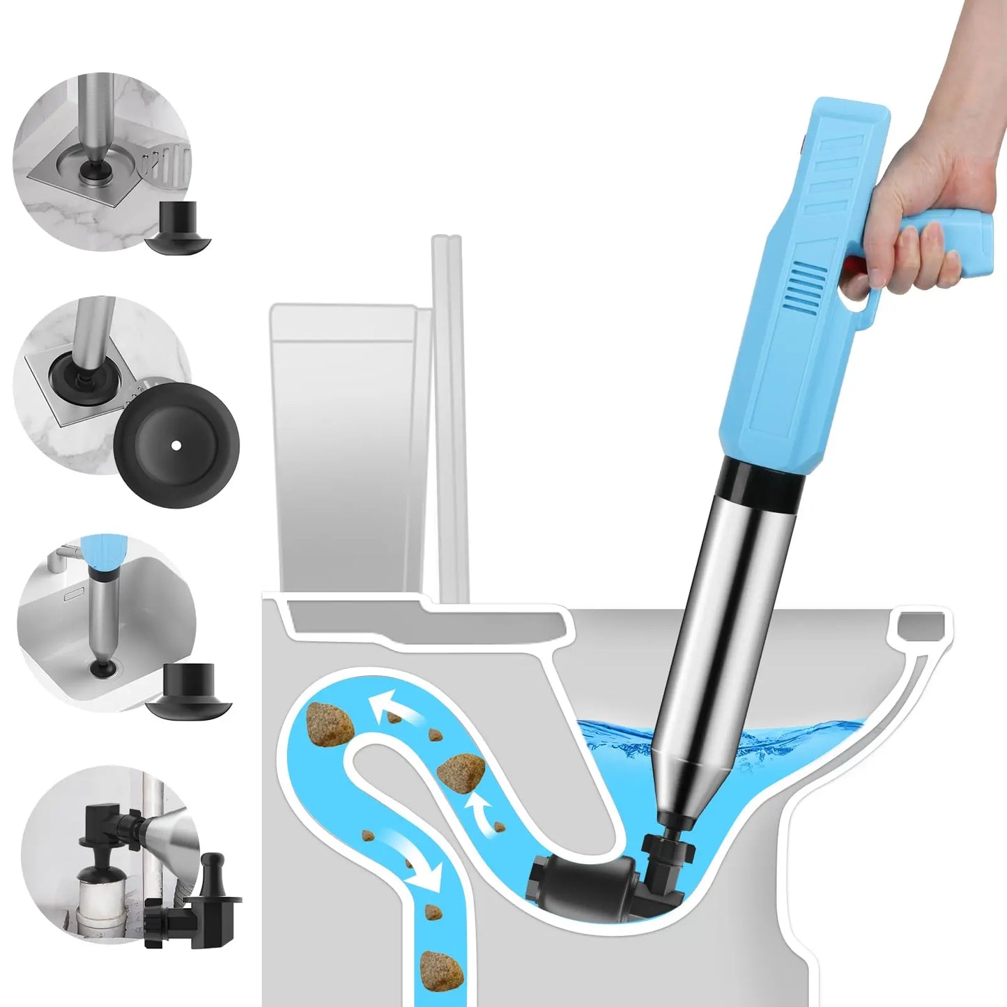 EliteForce Electric Toilet Plunger and Drain Unblocker Zyvraxen