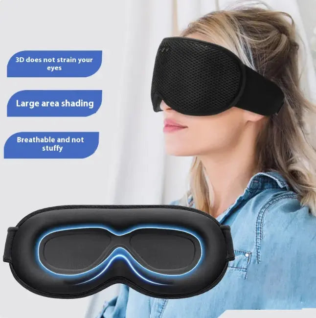 Bluetooth Ergonomic Sleep Mask with Large Eye Cavities zyvraxen