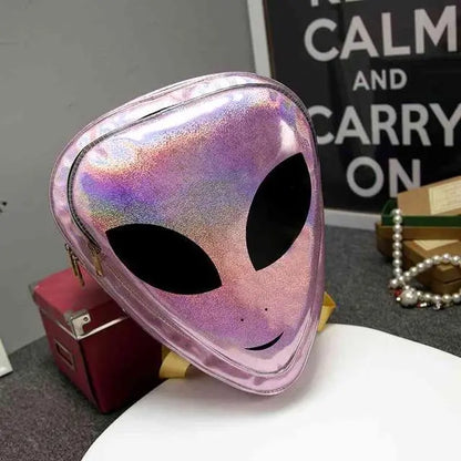 2018 Custom Laser Reflective Colorful Alien Backpack Zyvraxen